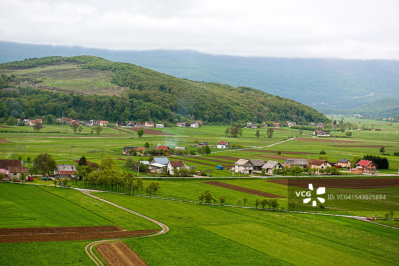 克罗地亚奥托查茨的乡村风光图片素材