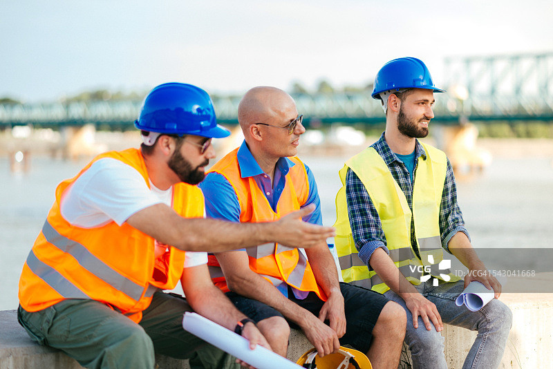 解决道路施工现场的问题图片素材
