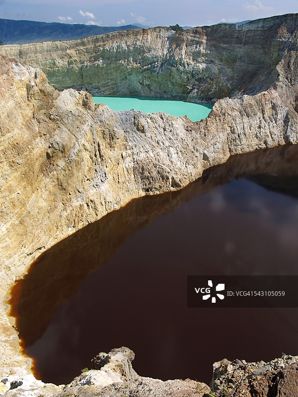 弗洛勒斯岛的克里穆图火山图片素材