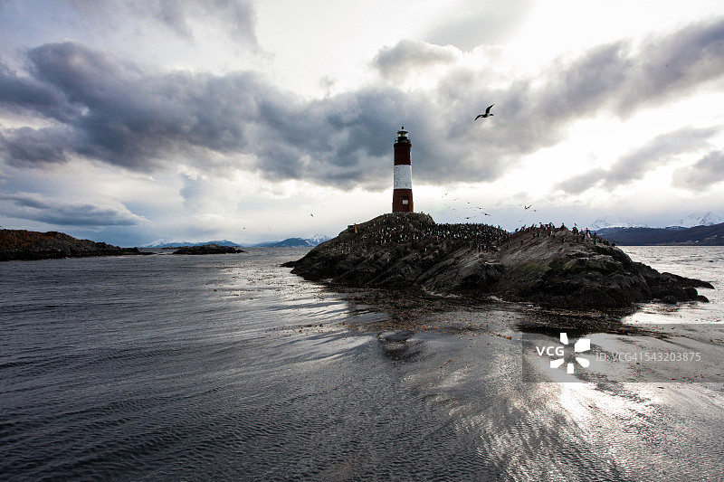 阿根廷火地岛乌斯怀亚莱斯埃克莱尔灯塔图片素材