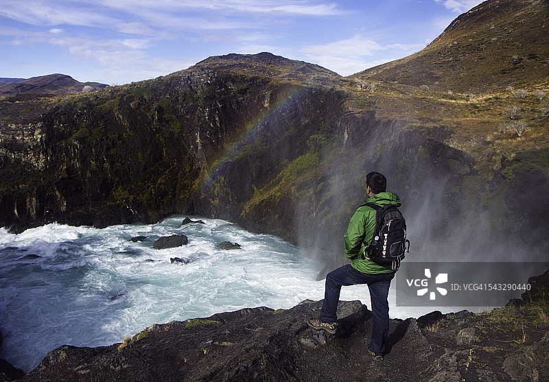 徒步者在巴塔哥尼亚图片素材