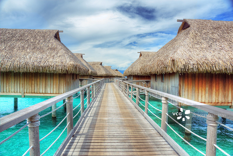 茉莉雅水上小屋图片素材