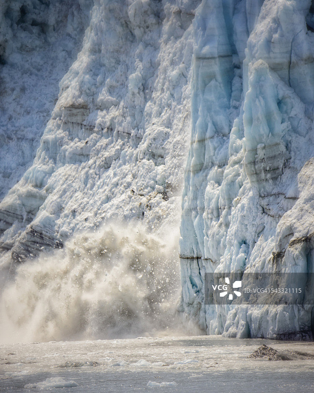 阿拉斯加马杰里冰川崩解图片素材