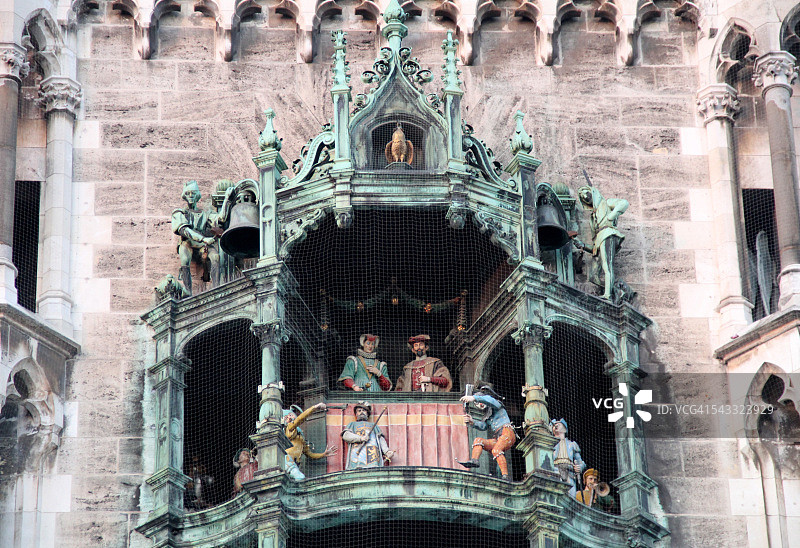 慕尼黑市政厅钟琴上半部分图片素材