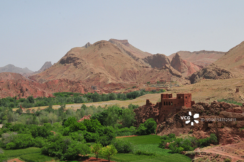 达代斯峡谷中的古老堡垒图片素材