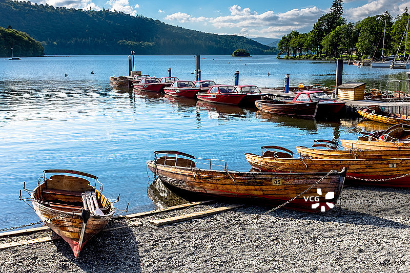 温德米尔湖上的划艇图片素材