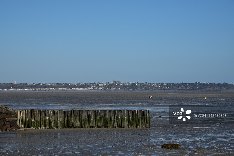圣米歇尔山海湾海景图片素材