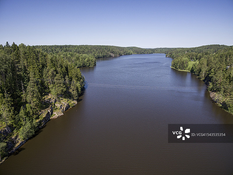 芬兰努克西奥国家公园的鸟瞰图图片素材