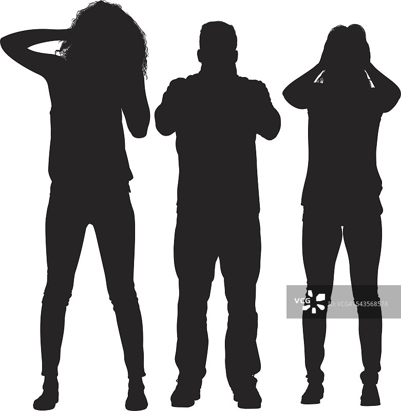 做各种动作的朋友们图片素材