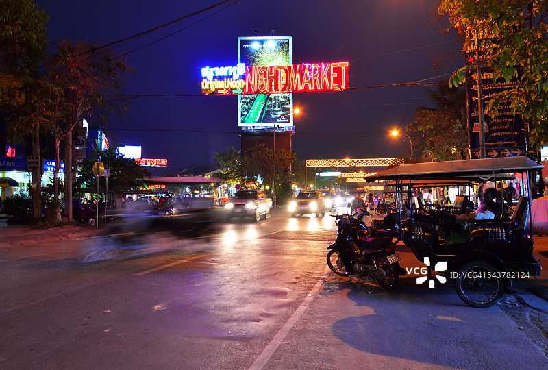 暹粒夜市图片素材