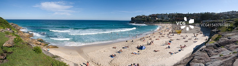 勃朗特海滩全景图片素材