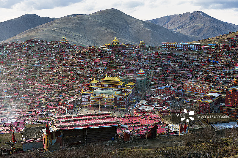 喇荣寺五明佛学院图片素材