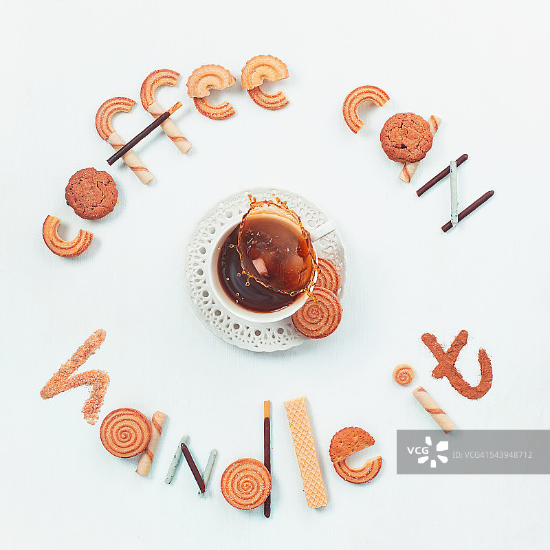 食物标语：咖啡可以解决问题图片素材