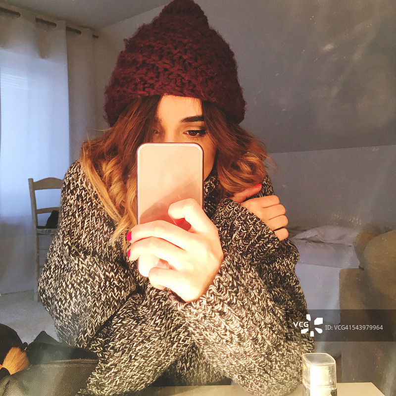 冬季自拍图片素材