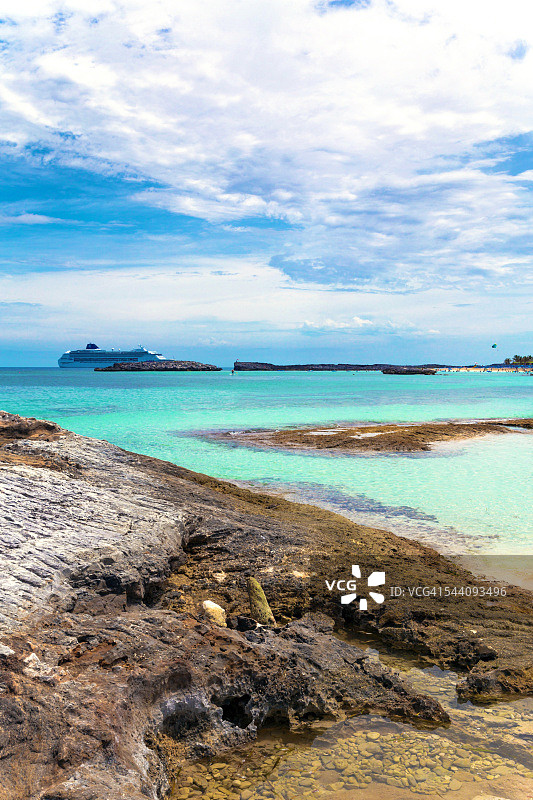 巴哈马大斯蒂拉普礁美丽海滩图片素材