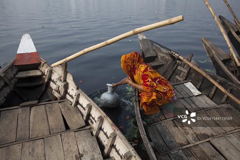 孟加拉国布里甘加河畔的生活图片素材