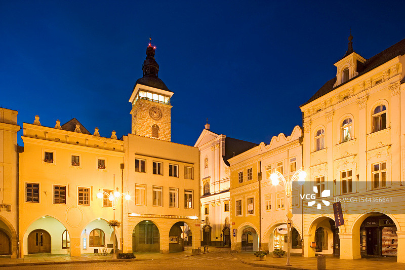 市场广场与黑塔图片素材