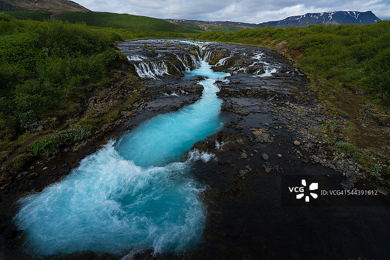冰岛Laugarvatn的Bruarfoss瀑布图片素材