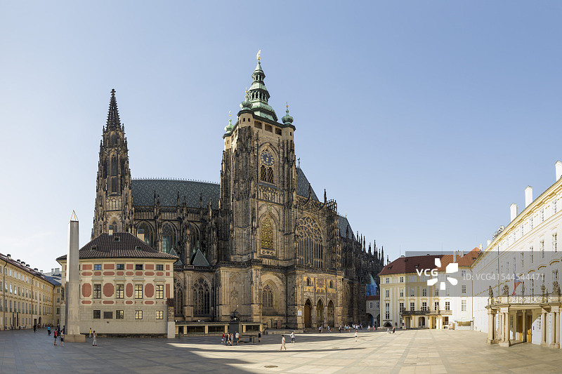 捷克共和国布拉格哈拉德卡尼城堡和圣维特大教堂图片素材