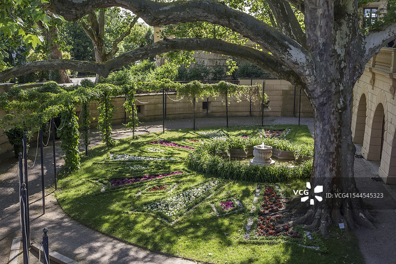 德国梅克伦堡-前波美拉尼亚施威林：Burggarten庭院的Medaillonsaal图片素材