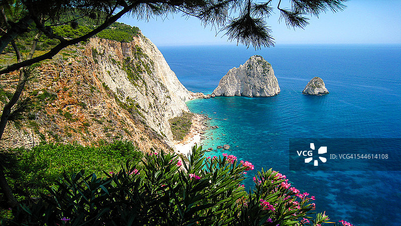 希腊扎金索斯岛的凯里图片素材