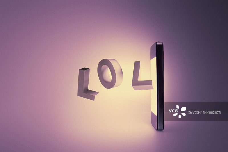 社交媒体缩略语，智能手机短信。LOL图片素材