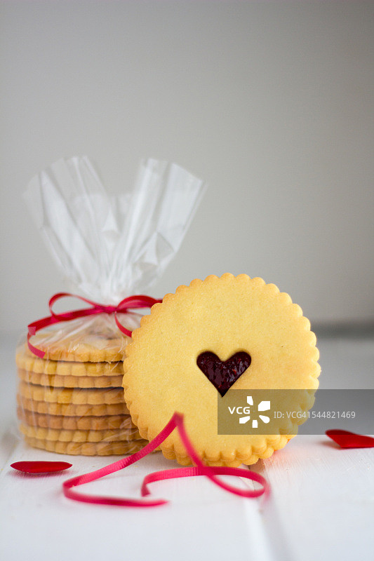 心形果酱饼干图片素材