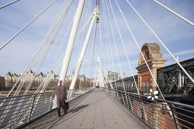 英国伦敦的金禧桥图片素材