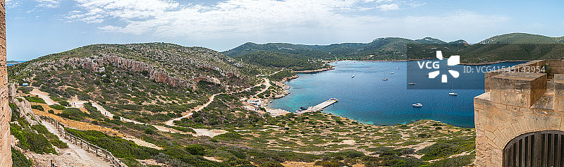 卡夫雷拉岛海湾全景图片素材