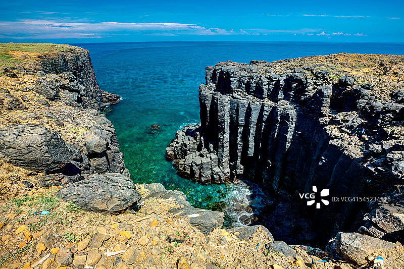 中国台湾澎湖玄武岩柱图片素材