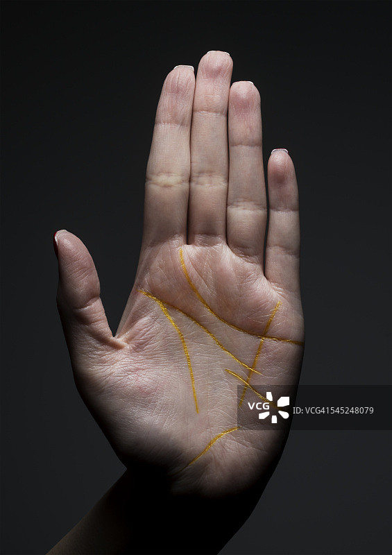 手绘金色线条图片素材