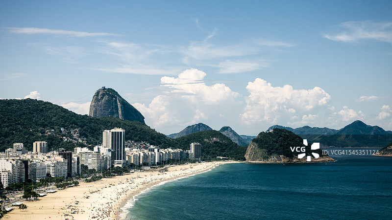 巴西里约热内卢科帕卡巴纳海滩景观图片素材