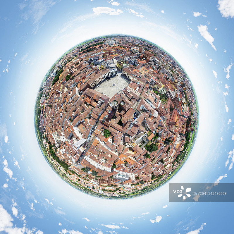 意大利卡沃尔广场360度航拍景观图片素材