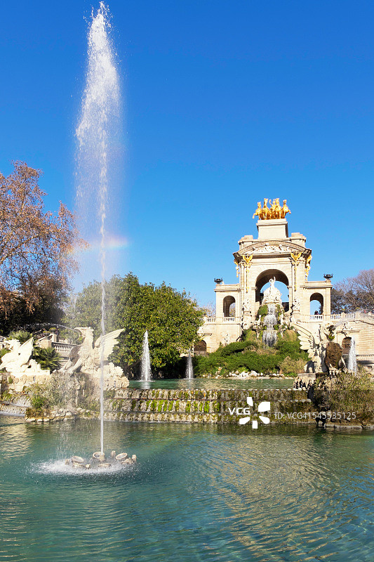 巴塞罗那卡斯卡达喷泉图片素材
