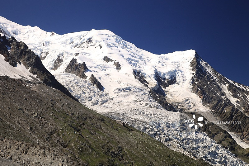 博松冰川，勃朗峰图片素材