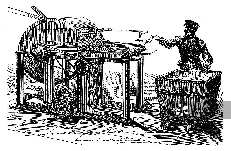 用于造纸的碎布图片素材