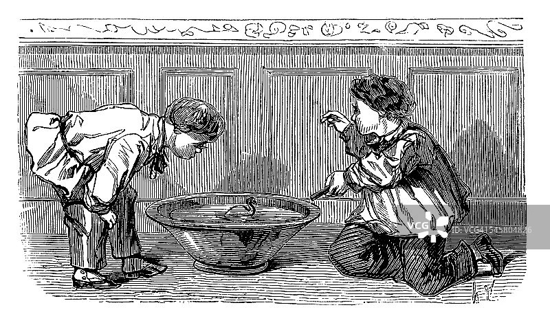 孩子们玩玩具天鹅图片素材