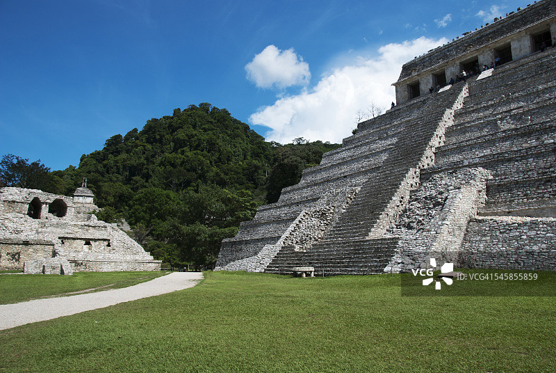 墨西哥恰帕斯州帕伦克铭文神庙外墙图片素材