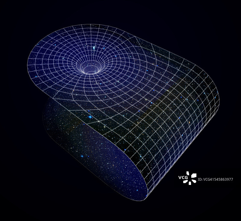 外太空的虫洞插画图片素材