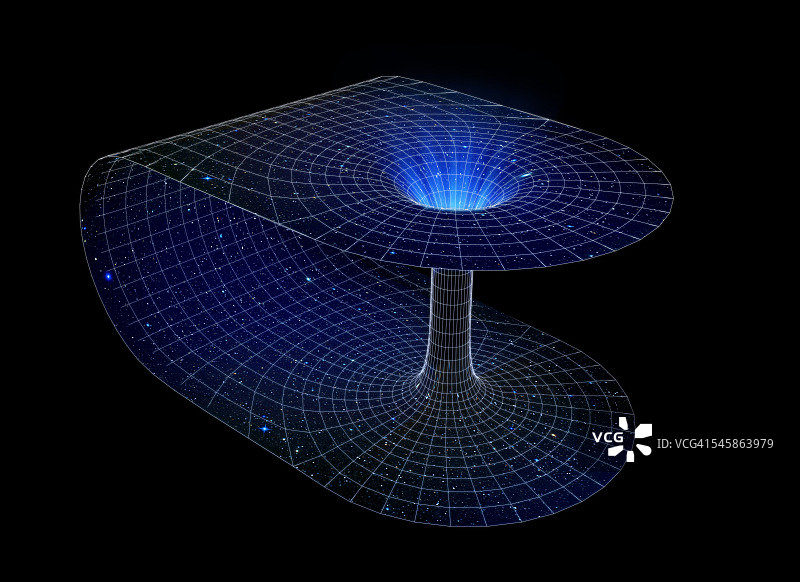 外太空的虫洞插画图片素材