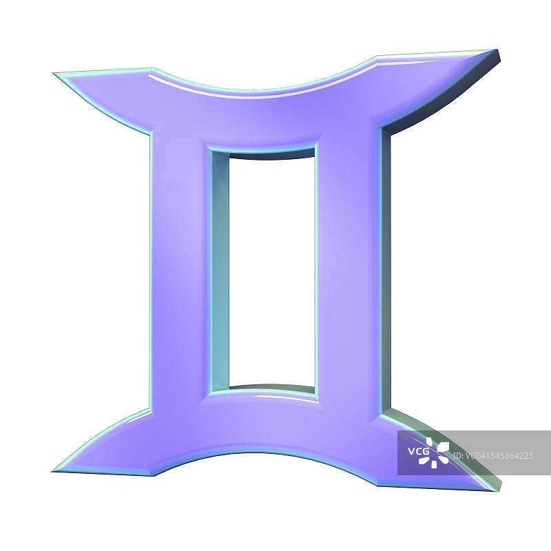 双子座星座标志插图图片素材