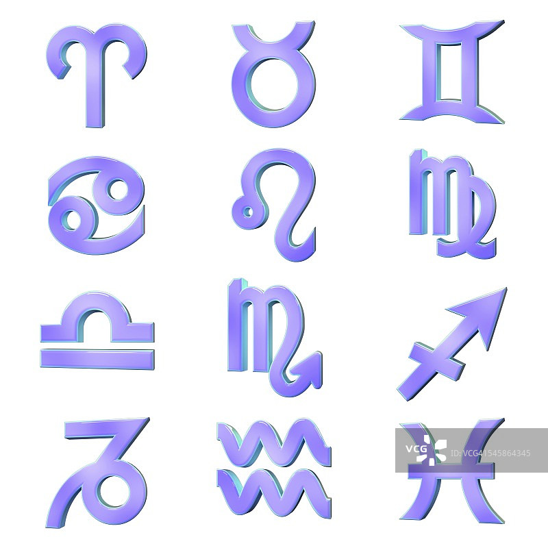 十二星座插画图片素材