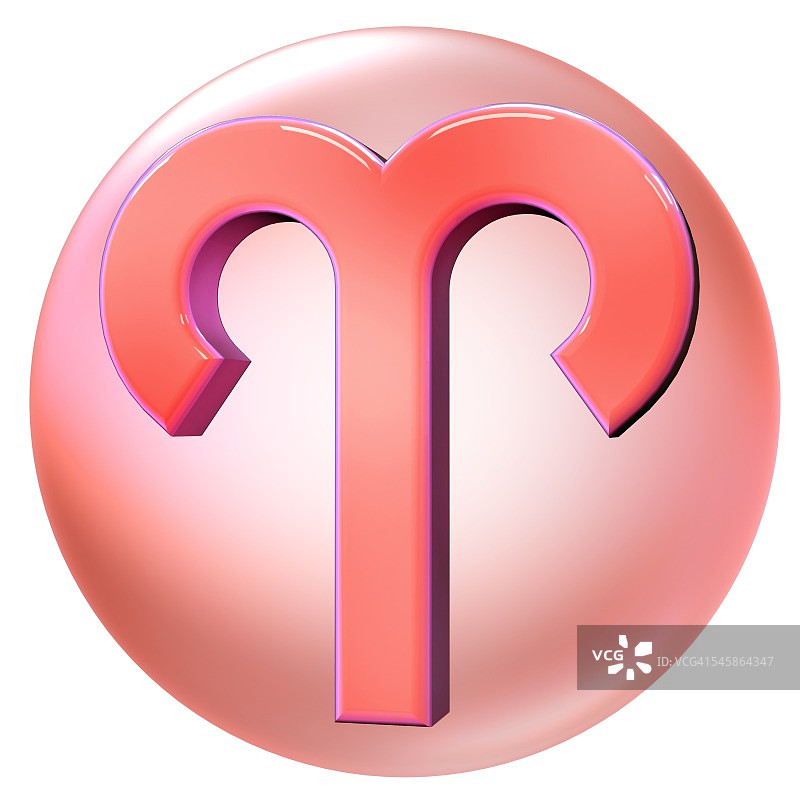 白羊座星座标志插图图片素材