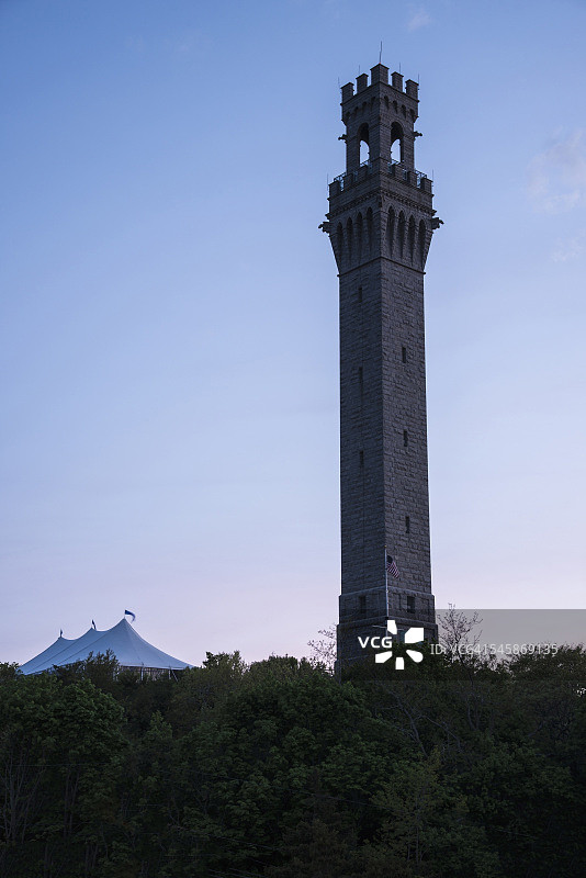 美国马萨诸塞州科德角朝圣者纪念碑图片素材