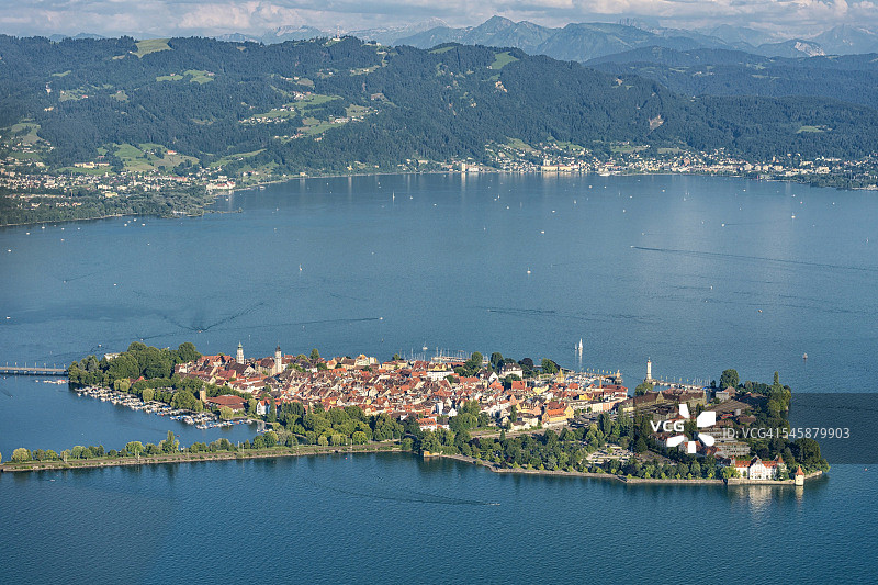 德国巴伐利亚博登湖林道岛和芬德山图片素材