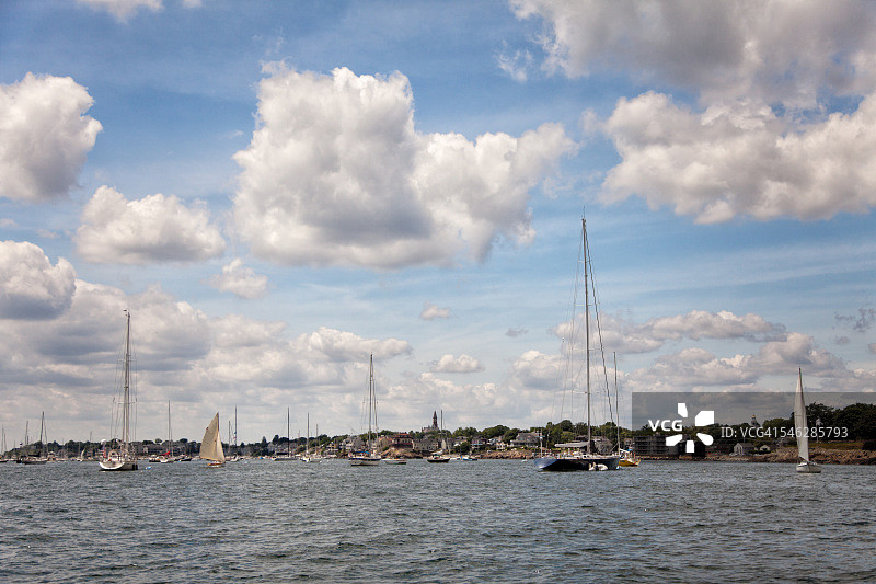 港口和众多船只图片素材