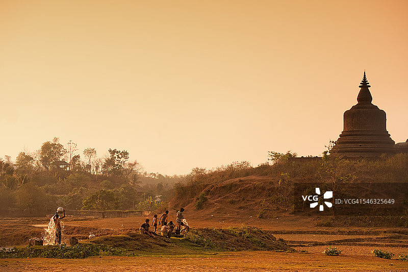 缅甸妙乌的日常图片素材