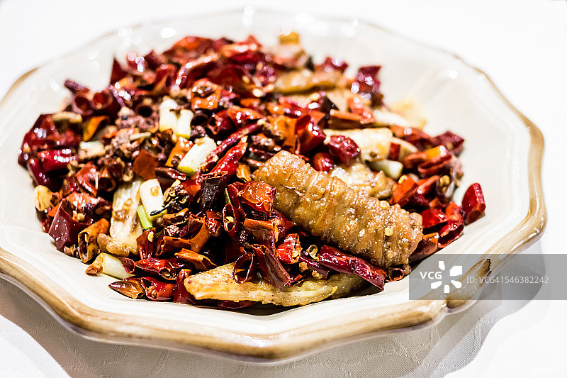 麻辣炸猪大肠图片素材