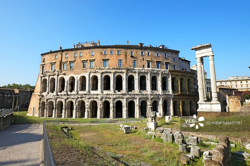 意大利罗马马塞勒斯剧院遗址图片素材