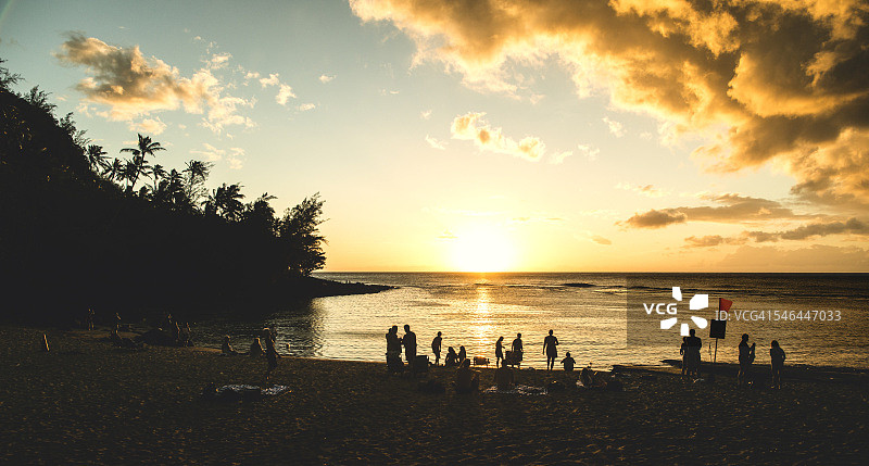 海滩日落图片素材